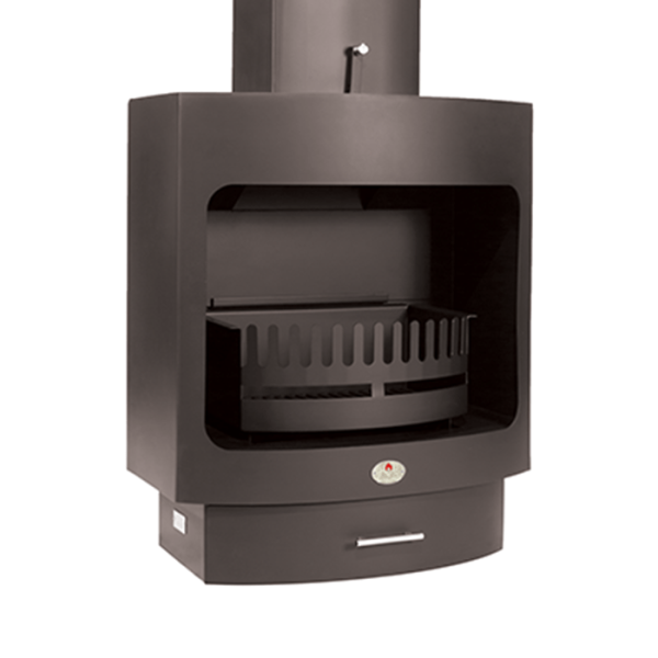 Freestanding open fireplace